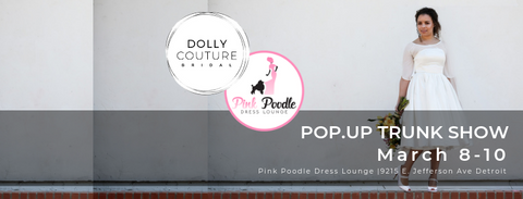 Dolly Couture Bridal tea length wedding dress pop up trunk show