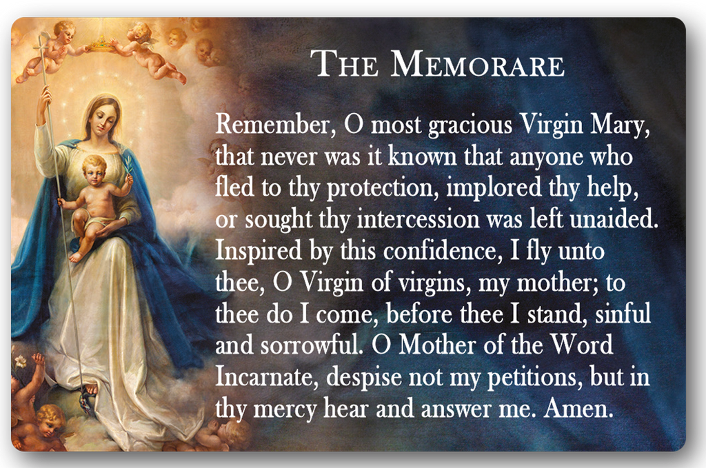 The Memorare Prayer Card Catholic Id