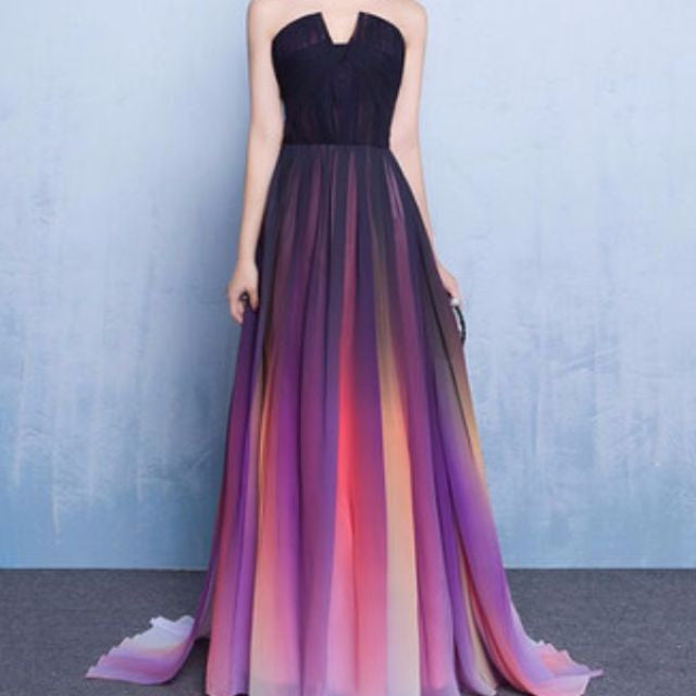 purple ombre gown