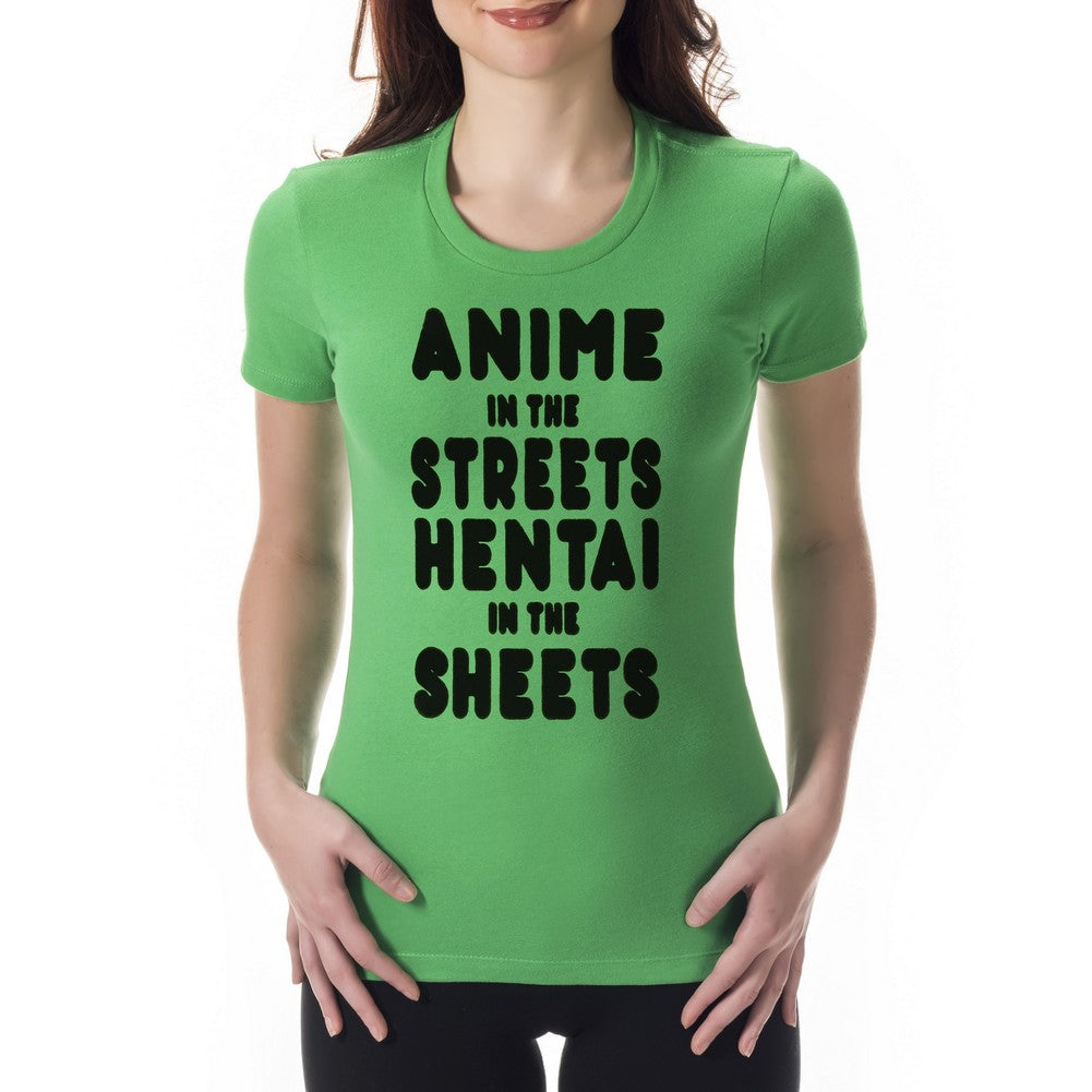 Anime In The Streets, Hentai In The Sheets Girls T-shirt