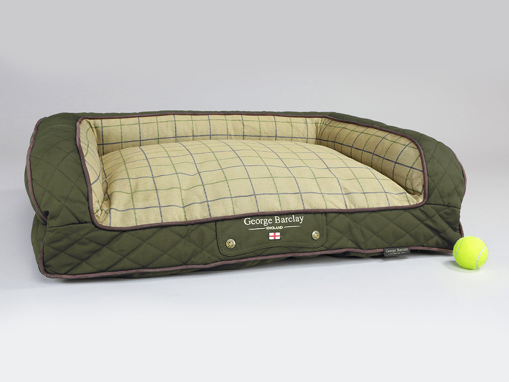 Country Dog Sofa Bed for Medium Dogs Olive Green Colour Barclay