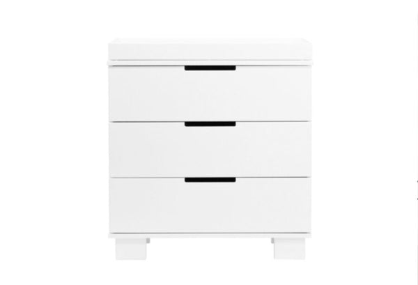 Modo 3 Drawer Dresser With Removable Changing Tray White And