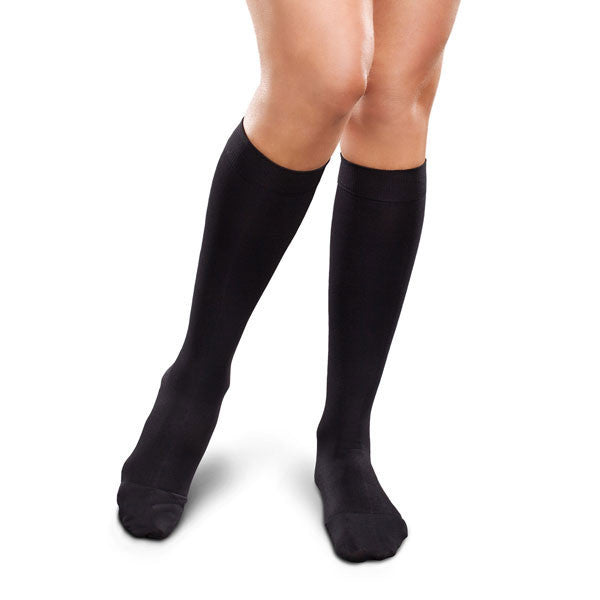 Therafirm Ease Opaque Womens And Mens Knee Highs Wsilicone 20 30 Mmhg Ames Walker 