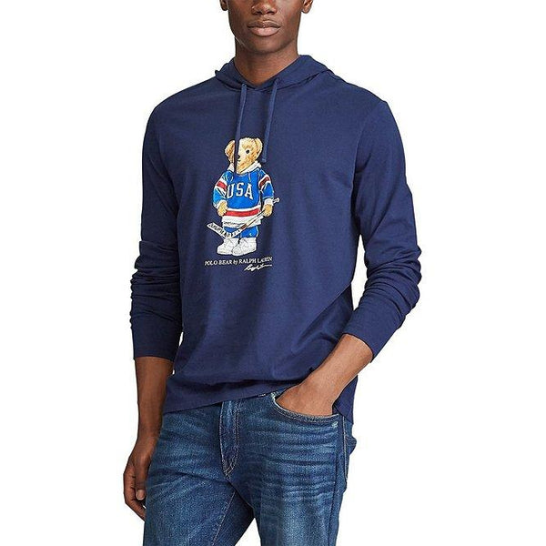 men's polo bear hockey hoodie