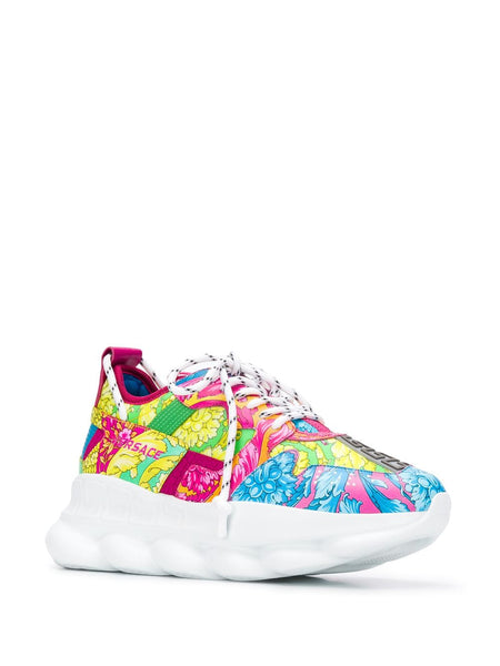 VERSACE Floral Chain Reaction Sneakers 