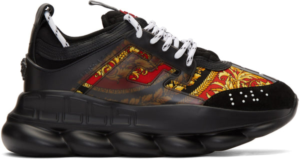 VERSACE CHAIN REACTION SNEAKER, Black 