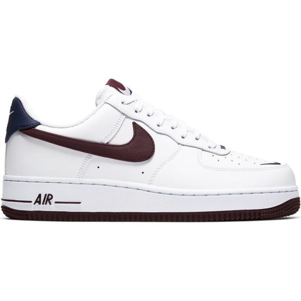 nike air force 1 maroon and white