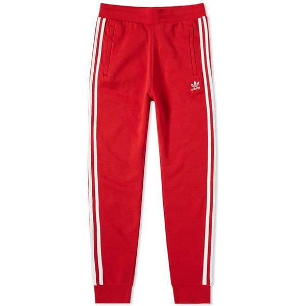 ADIDAS 3-Stripe Sweatpants, Power Red 