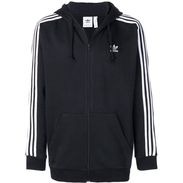 adidas 3 stripe hoodie black