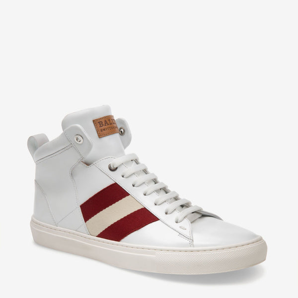 leather high top sneaker