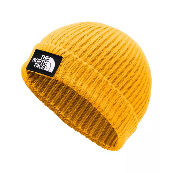 north face logo box cuffed beanie