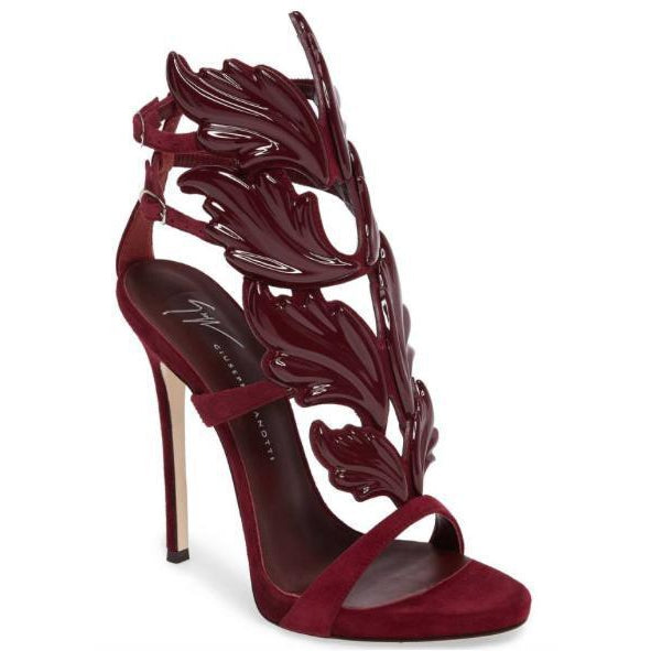 burgundy giuseppe heels