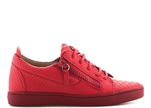 red leather sneakers womens