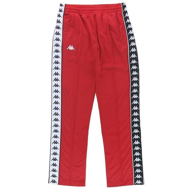 KAPPA 222 Banda Trackpants, Red/ Black/ White –