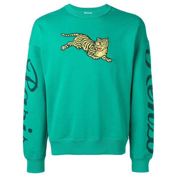 kenzo tiger embroidered sweatshirt