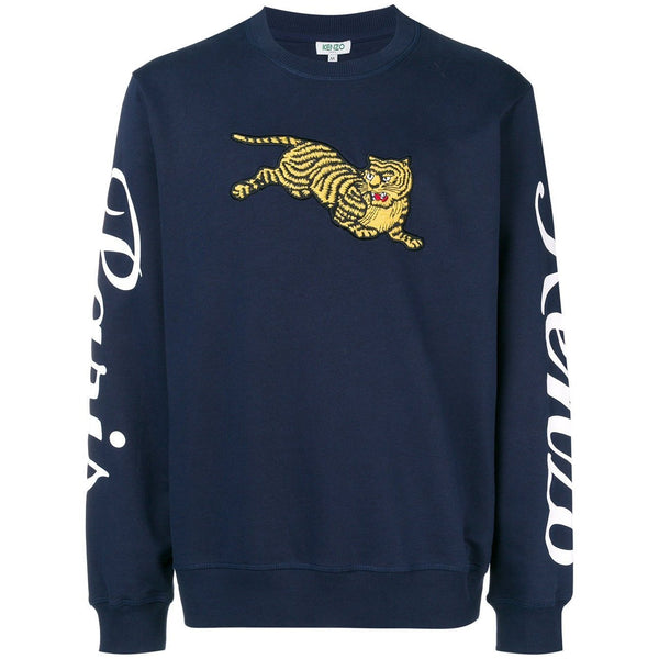 kenzo tiger sweatshirt blue