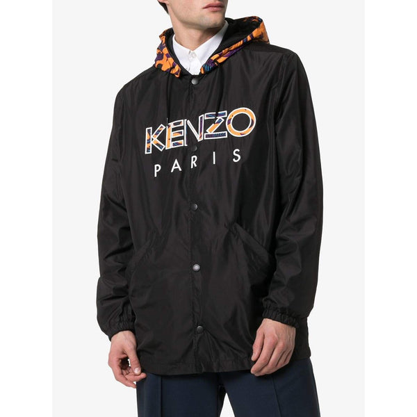 KENZO Logo Print Hooded Windbreaker 