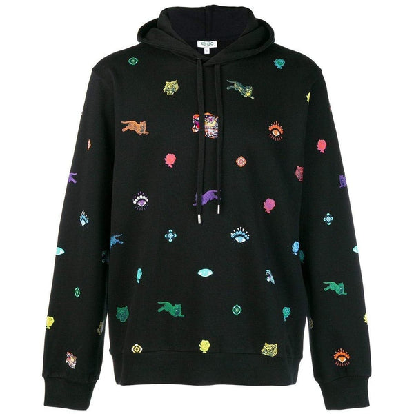 kenzo multi logo hoodie online -