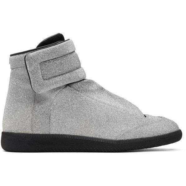 silver glitter mens shoes