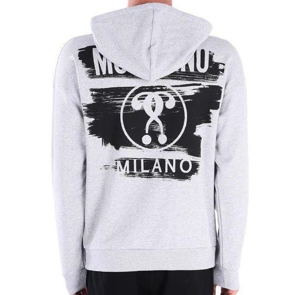 MOSCHINO Logo Hooded Sweatshirt, Grey 