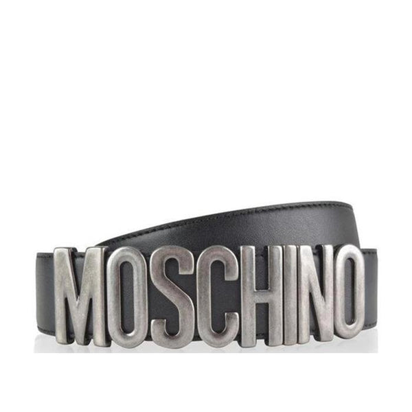 silver moschino belt