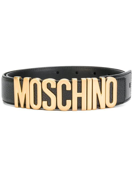 Textured Logo Belt, Black-Gold – OZNICO