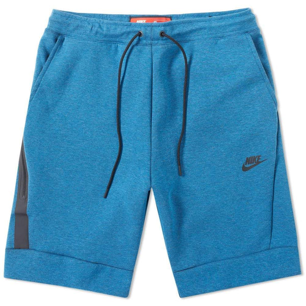 blue tech fleece shorts