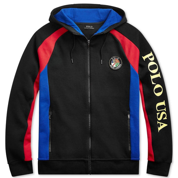 polo downhill skier hoodie