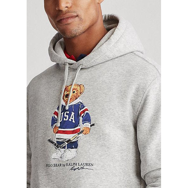 polo bear fleece hoodie