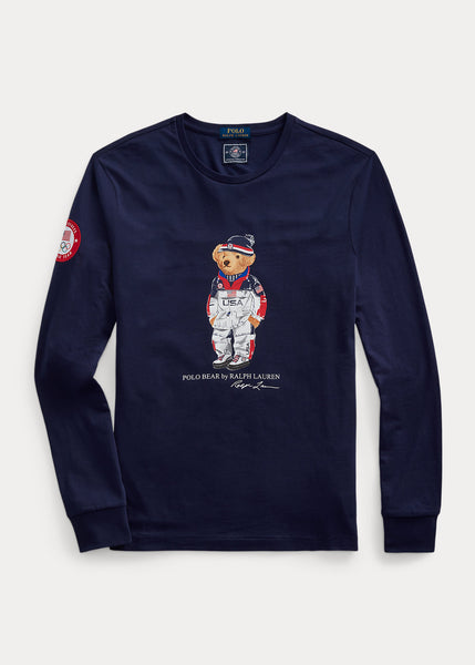 Ralph Lauren ECOFAST Pure Team USA Bear T-Shirt, Navy OZNICO