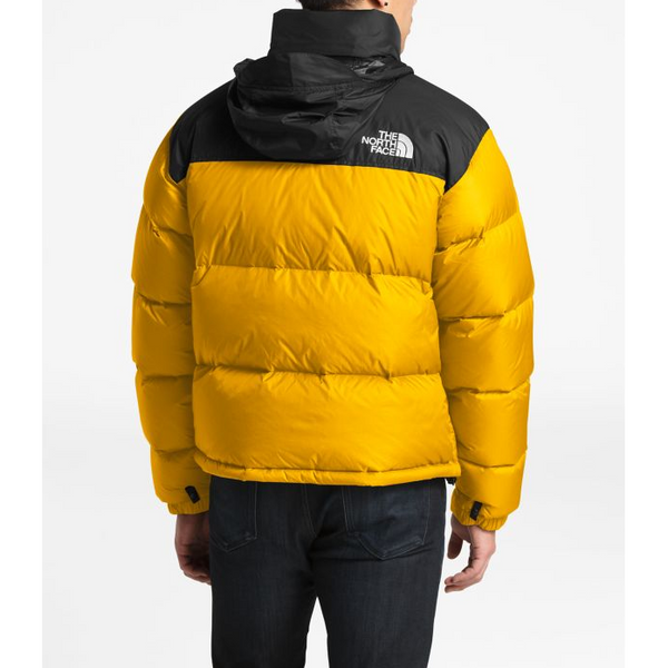 yellow north face jacket