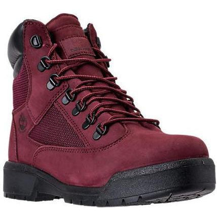 burgundy leather timberlands