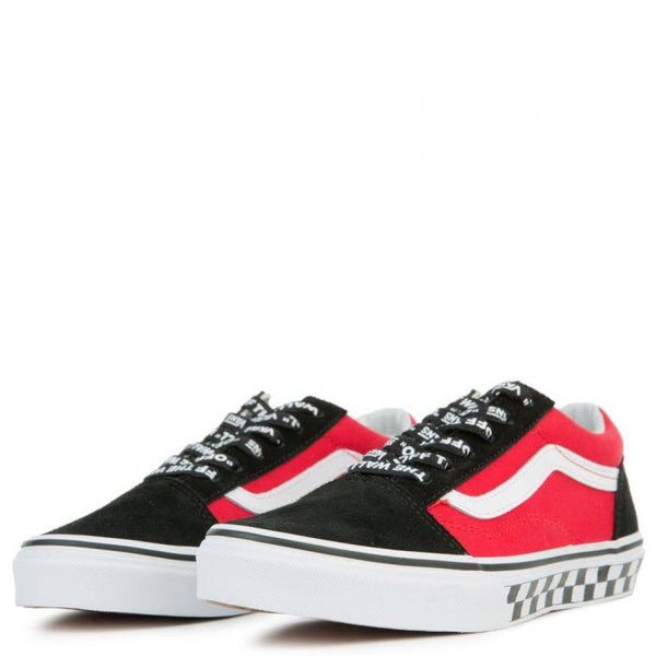 vans old skool logo pop black true white