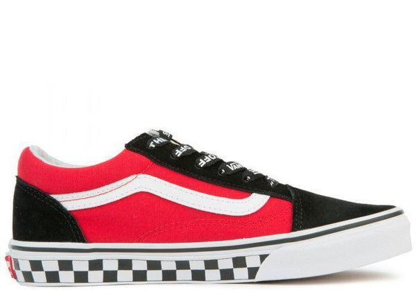 red black and white vans