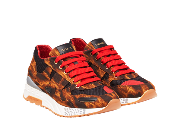 versace animalier mix achilles sneaker