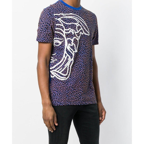 versace collection t shirt blue