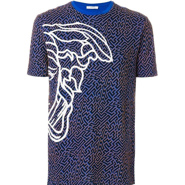 versace collection blue t shirt