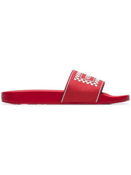 all red versace slides