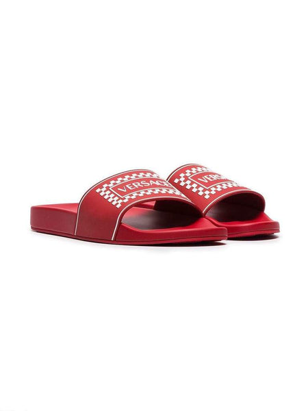 versace flip flops red