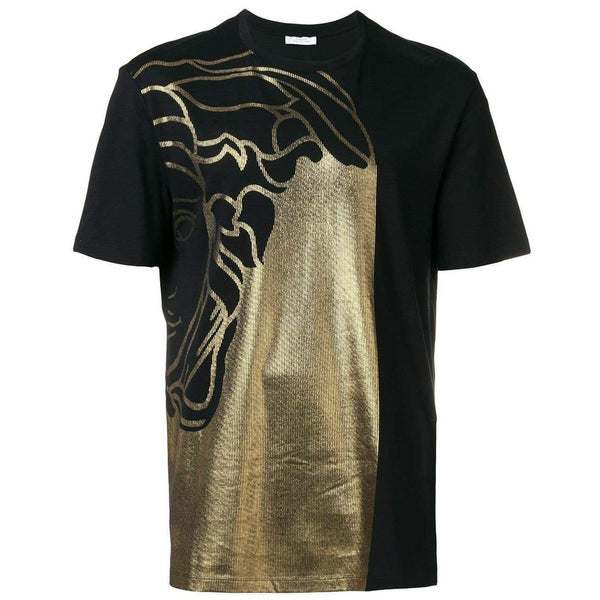 versace shirt gold and black