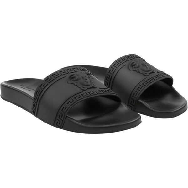 versace black flip flops