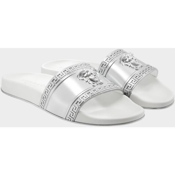 white versace slides