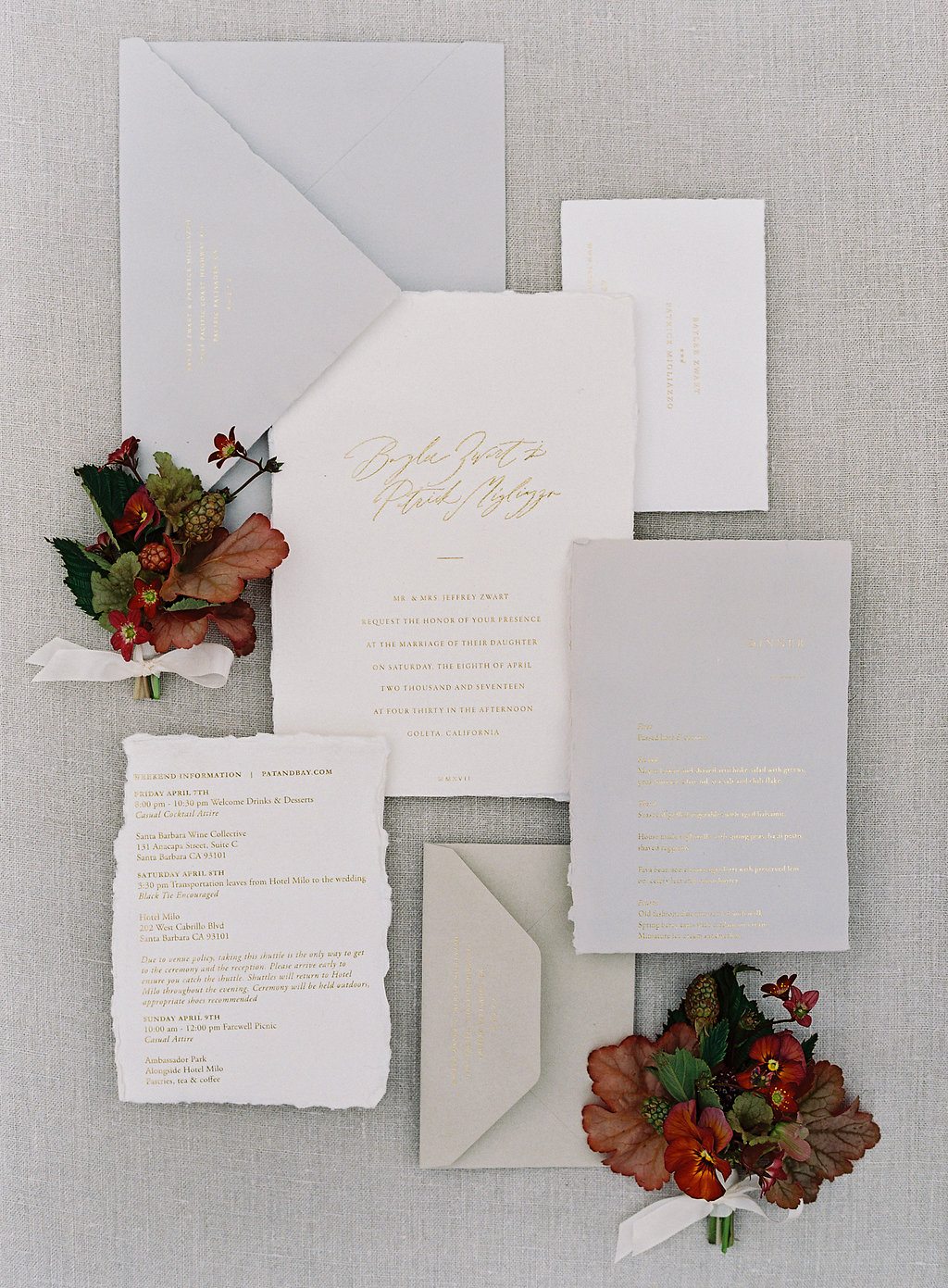 Custom Wedding Stationery by Tara Spencer Idyll Paper