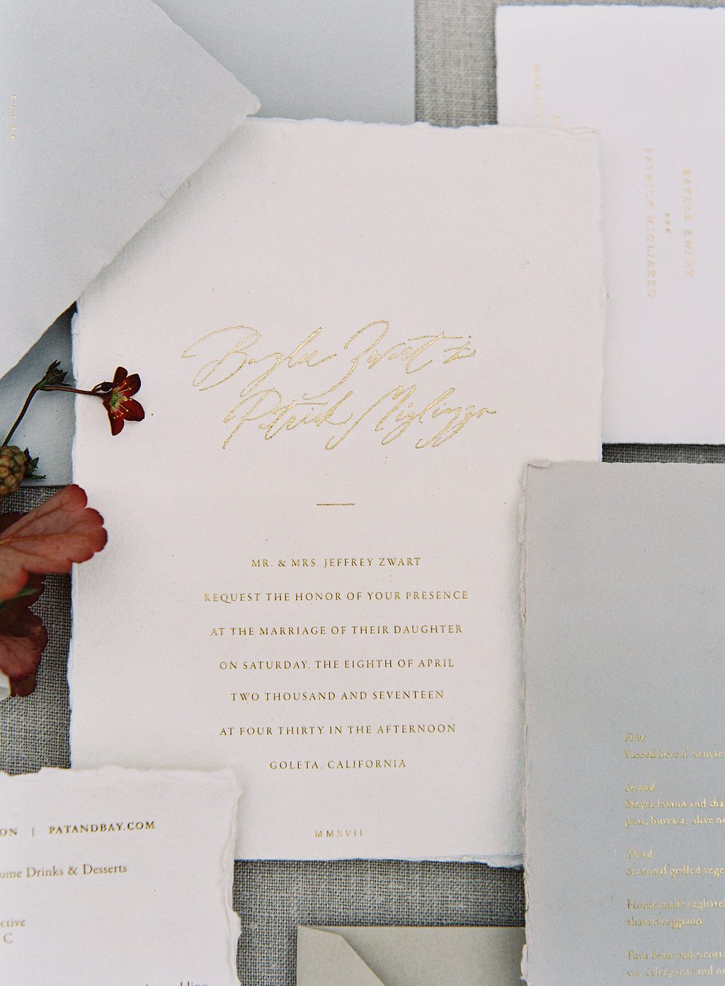 Custom Wedding Stationery by Tara Spencer Idyll Paper