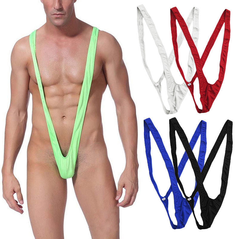 Borat Mankini Green Swimwear Men Swimsuit Gay Sexy Underwear Thong Man