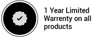 1 year limited warranty on all products