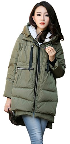 orolay women's thickened long down jacket with hood