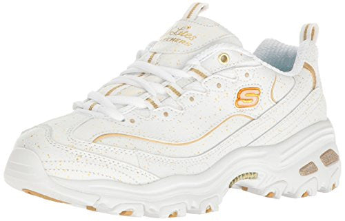 skechers white and gold