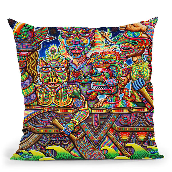 Optimystics Journey Web Throw Pillow By Chris Dyer - All About Vibe