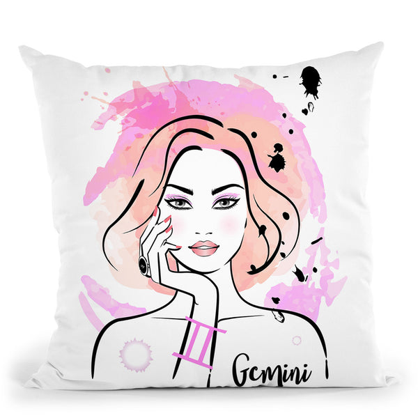 Gemini Throw Pillow By Martina Pavlova